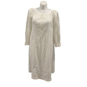 Vintage Gonzalo Bauer Cotton /Lace Off Shoulder Dress Lightweight Boho Hippie